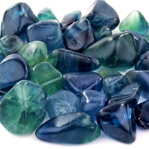 Fluorit trommelsteine blau - fluorit,