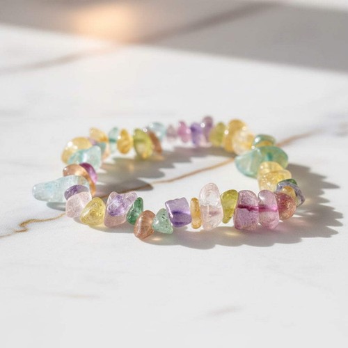 Candy fluorit splitterarmband - fluorit,