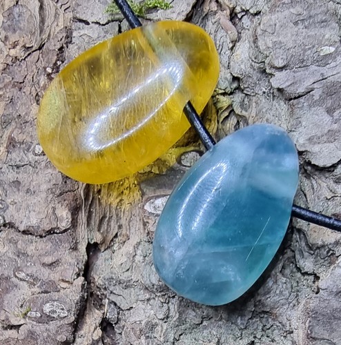 Anhänger fluorit gelb - 2, +