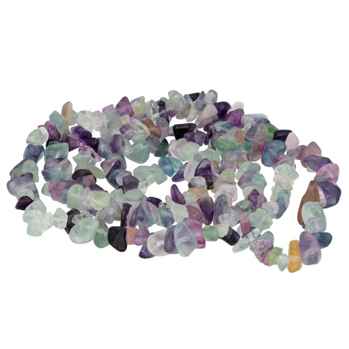 Fluorit splitterkette lang - fluorit,