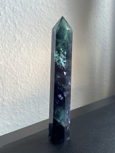 Fluorit turm 254g 16cm länge - turm,