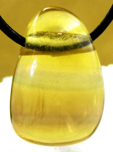 Fluorit gelb trommelstein - fluorit,